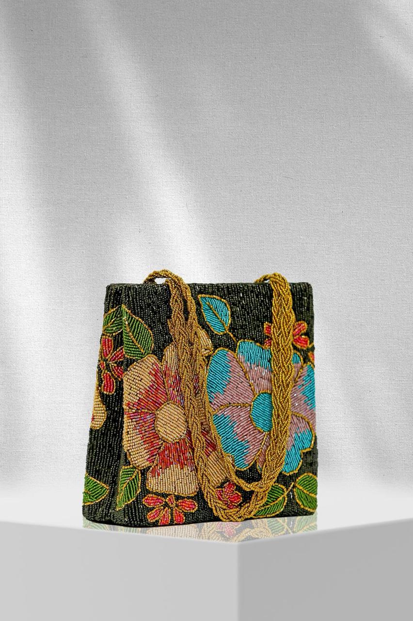 Radiant Charm – Embroidered Bead Tote