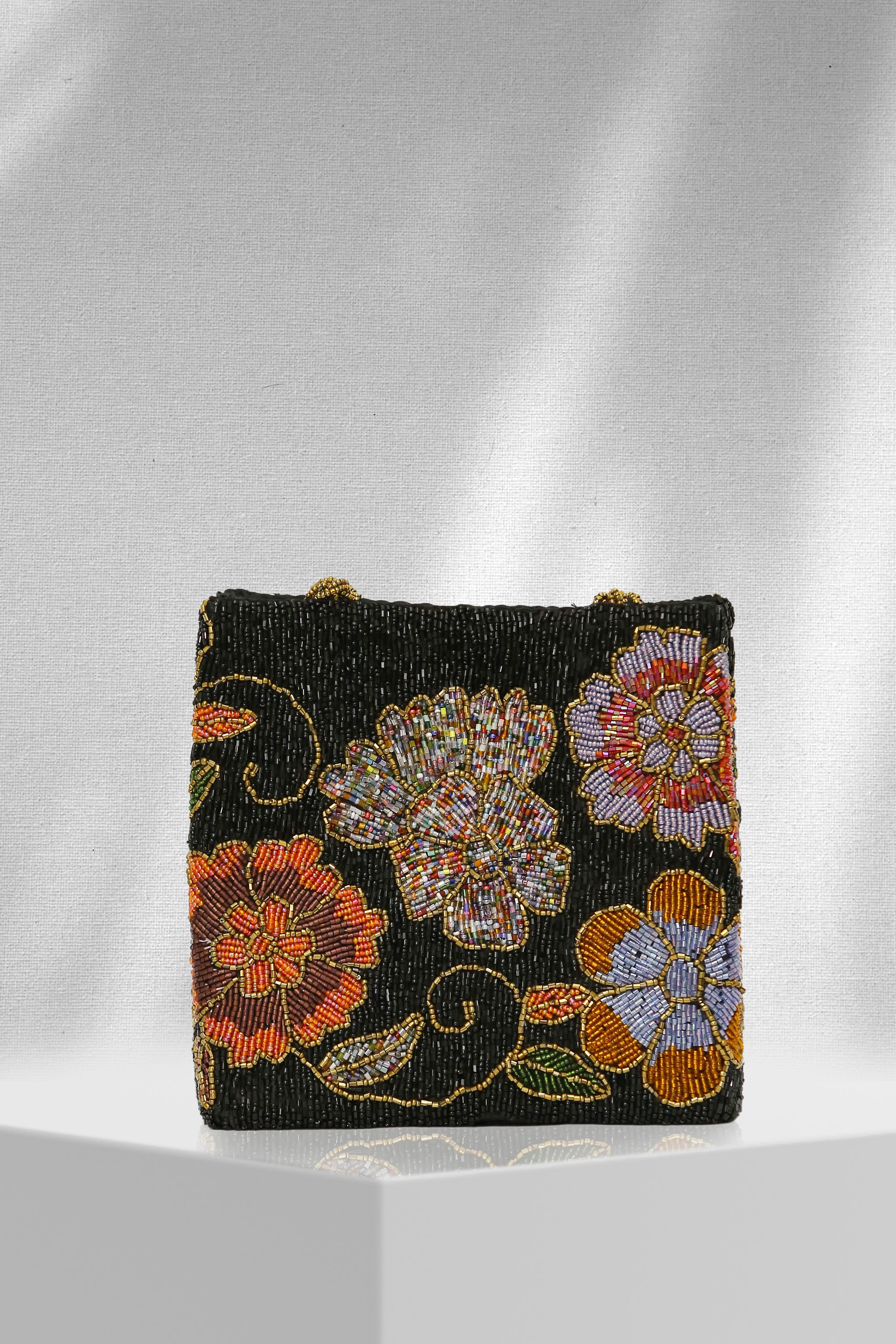 Radiant Flora – Handmade Beaded Tote
